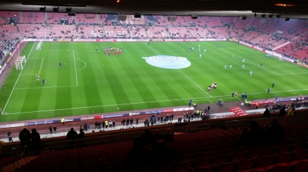 STADIUM OF LIGHT: The stadium filling up in anticipation for Sunderland vs City